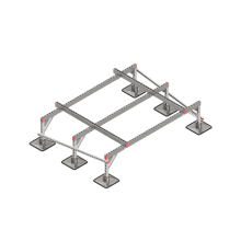 Опорная конструкция для установки оборудования TECHNORAPTOR STEELFOOT 2000х1500 тип 1 HD КМ-профиль (KM-TR-STF-SSEI-2000-1500-1 HD)