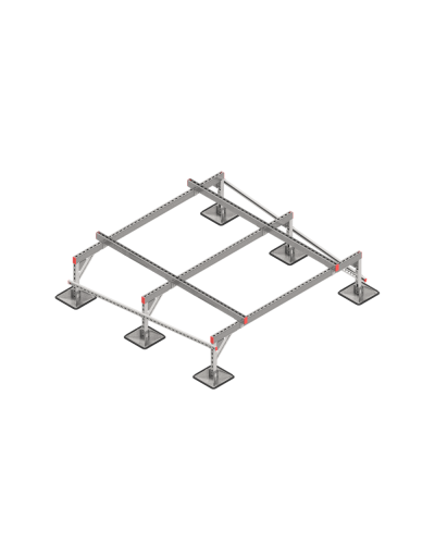 Опорная конструкция для установки оборудования TECHNORAPTOR STEELFOOT 2000х2000 КМ-профиль (KM-TR-STF-SSEI-2000-2000) в Благовещенске Системы видеонаблюдения Pintop.ru