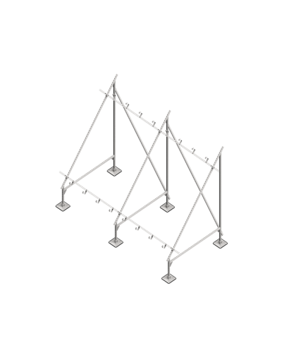Опорная конструкция для установки нескольких солнечных панелей/коллекторов TECHNORAPTOR STEELFOOT HD КМ-профиль (KM-TR-STF-SSfMMPI-C HD) в Благовещенске Системы видеонаблюдения Pintop.ru