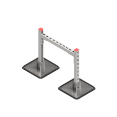 Опорная конструкция для горизонтальных прямоугольных воздуховодов и металлических лотков кабеленесущих систем TECHNORAPTOR STEELFOOT 500х500 HD КМ-профиль (KM-TR-STF-SSHRAD-500-500 HD)