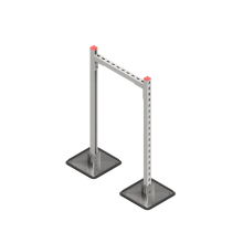 Опорная конструкция для горизонтальных прямоугольных воздуховодов и металлических лотков кабеленесущих систем TECHNORAPTOR STEELFOOT 500х1000 КМ-профиль (KM-TR-STF-SSHRAD-500-1000)