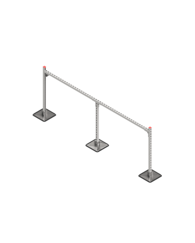 Опорная конструкция для горизонтальных прямоугольных воздуховодов и металлических лотков кабеленесущих систем TECHNORAPTOR STEELFOOT 2500х1000 КМ-профиль (KM-TR-STF-SSHRAD-2500-1000) в Благовещенске Системы видеонаблюдения Pintop.ru