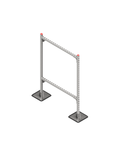 Опорная конструкция для горизонтальных прямоугольных воздуховодов и металлических лотков кабеленесущих систем TECHNORAPTOR STEELFOOT 1000х1500 КМ-профиль (KM-TR-STF-SSHRAD-1000-1500) в Благовещенске Системы видеонаблюдения Pintop.ru