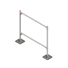 Опорная конструкция для горизонтальных прямоугольных воздуховодов и металлических лотков кабеленесущих систем TECHNORAPTOR STEELFOOT 1500х1500 HD КМ-профиль (KM-TR-STF-SSHRAD-1500-1500 HD)