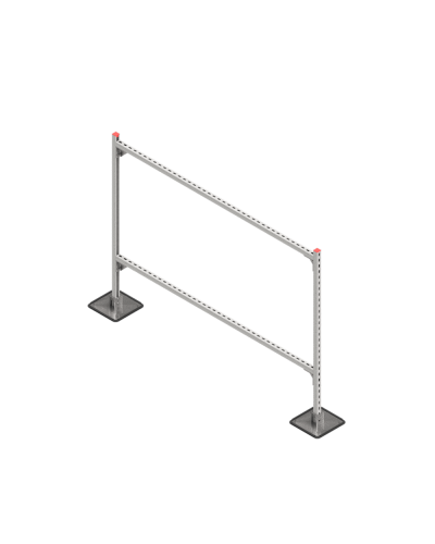 Опорная конструкция для горизонтальных прямоугольных воздуховодов и металлических лотков кабеленесущих систем TECHNORAPTOR STEELFOOT 2000х1500 КМ-профиль (KM-TR-STF-SSHRAD-2000-1500) в Благовещенске Системы видеонаблюдения Pintop.ru