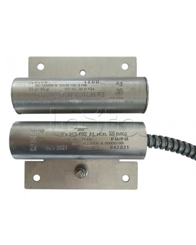 Извещатель охранный точечный магнитоконтактный взрывозащищённый Магнито-контакт Ех ИО102 Al исп.300 вывод с магнитом М-200 1Ex d IIC T6 Gb (кабель 2х0,75) в Благовещенске Извещатели охранные (Ex) Pintop.ru
