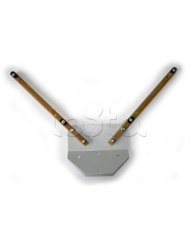 Узел с двумя стеклопластиковыми консолями для крепления двух блоковна плоскость заграждения, стены зданияили на другие электропроводные предметы Омега-микродизайн УКБ-22 в Благовещенске Кронштейны и планки для извещателей Pintop.ru