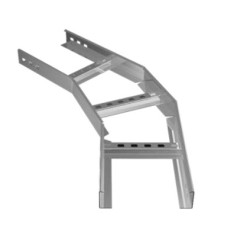 Угол горизонтальный 45° 600х100 (1,2) для лестничного лотка ПожТехКабель (650-323)