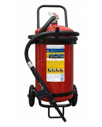 Огнетушитель ПОЖТЕХНИКА ОВП-40(з) МИГ зимний (ФторПАВ) на съемн.тележке с перекр. стволом (баллон 50 л, ОТВ 40 л) в Благовещенске Огнетушители Pintop.ru