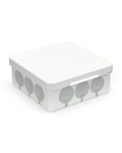 Коробка распред. 60-0303-9003с двухкомп. (HF) белая с серым 100х100х40 (90шт/кор) Промрукав (60-0303-9003с) в Благовещенске Распределительные коробки Pintop.ru