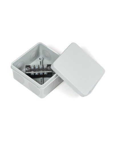 Коробка распред. двухкомп. (HF) 80х80х40 серая Промрукав (PR80.0168) в Благовещенске Распределительные коробки Pintop.ru