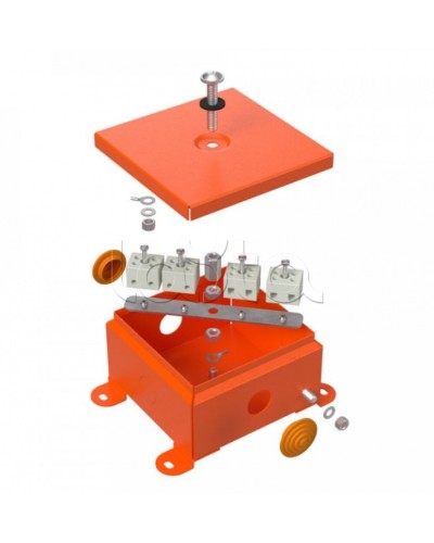 Коробка металлическая огнестойкая 70-0360-FR6.0-4 Е15-Е120 110х110х65 Промрукав 70-0360-FR6.0-4 в Благовещенске Распределительные коробки Pintop.ru