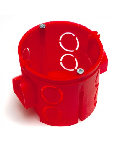 Коробка установочная углубленная 80-0510См (HF) 68х62 с саморезами (8шт/уп) Промрукав (80-0510См) в Благовещенске Распределительные коробки Pintop.ru