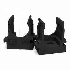 Крепеж-клипса для труб атмосферостойкая для монтажного пистолета черная в п/э d16 мм (100шт/1100шт уп/кор) Промрукав (PR13.0405)