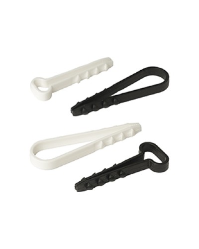 Дюбель-хомут для плоского кабеля 5-8 мм белый (100шт) Промрукав (PR08.6951) в Благовещенске Крепеж: Дюбели, шурупы, саморезы Pintop.ru