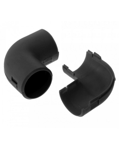 Соединитель угловой разборный черный д20 (5шт/550шт уп/кор) Промрукав (PR13.0174) в Благовещенске Повороты, муфты, тройники Pintop.ru