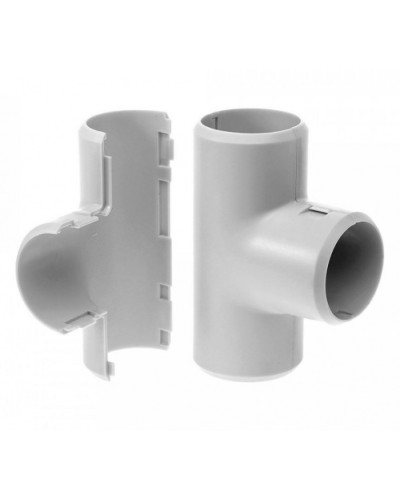 Тройник разборный д32 безгалогенный (HF) атмосферостойкий серый (15шт/180шт уп/кор) Промрукав (PR13.0367) в Благовещенске Повороты, муфты, тройники Pintop.ru