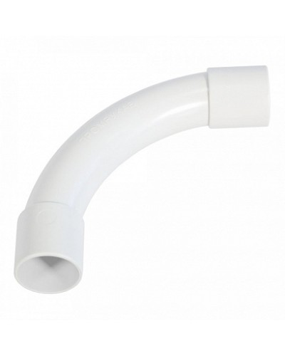 Соединитель угловой белый d20 мм (5шт/300шт уп/кор) Промрукав (PR13.0464) в Благовещенске Повороты, муфты, тройники Pintop.ru