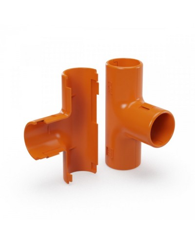 Тройник разборный оранжевый d25 мм (30шт/300шт уп/кор) Промрукав (PR13.1160) в Благовещенске Повороты, муфты, тройники Pintop.ru