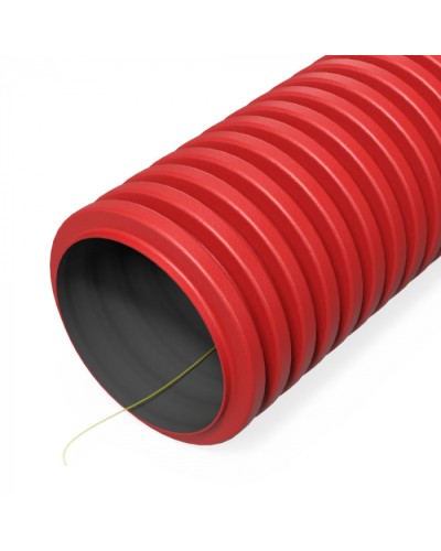 Труба гофр. двуст. ПНД гибкая тип 1250 (SN26) с/з красная d110 мм (50м/100м уп/пал) Промрукав (PR15.00981) в Благовещенске Труба гофрированная Pintop.ru