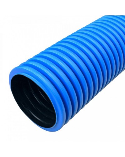 Труба гофрированная двустенная ПНД жесткая тип 750 (SN16) синяя д110 5,7м (34,2м/уп) Промрукав (PR15.0126) в Благовещенске Труба гофрированная Pintop.ru