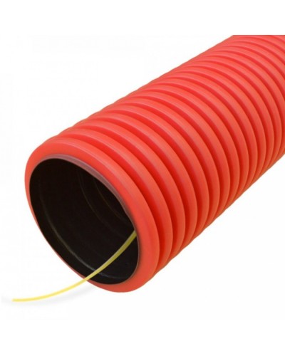 Труба гофрированная двустенная ПНД гибкая тип 450 (SN12) с/з красная д90 (20м/уп) Промрукав (PR15.0239) в Благовещенске Труба гофрированная Pintop.ru