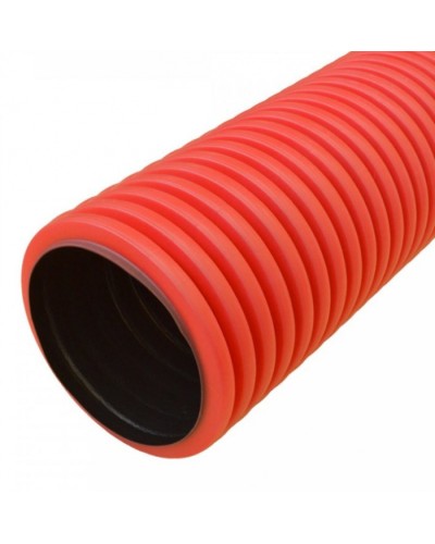 Труба гофрированная двустенная ПНД жесткая тип 750 (SN8) красная д200 5,7м (11,4м/уп) Промрукав (PR15.0245) в Благовещенске Труба гофрированная Pintop.ru