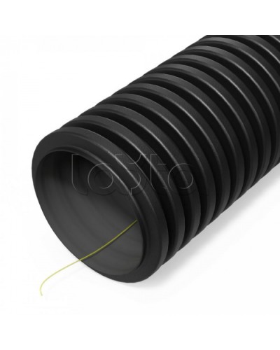 Труба гофр двустенная ПНД гибкая тип 450 (SN12) ст к ультраф с/з черная d110 мм (50м/уп) Промрукав (PR15.0309) в Благовещенске Труба гофрированная Pintop.ru