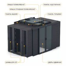 Панель торцевая 100 мм двухрядного прохода 900 - 1200 мм для ЦОД-СП металл ЦМО ЦОД-СП-ПТ2-100.1200-9005