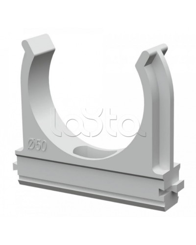 Крепеж-клипса для труб АБС-пластик в карт д50 (20шт/200шт уп/кор) Промрукав (PR.0650) в Благовещенске Держатели, клипсы, скобы Pintop.ru