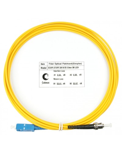 Шнур оптический simplex SC-ST 9/125 sm 3м LSZH Cabeus FOP(s)-9-SC-ST-3m в Благовещенске Патч-корды оптические Pintop.ru