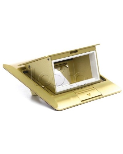 Люк в пол на 2 модуля (45х45мм), латунь Экопласт 70020 в Благовещенске Системы лючков и колонн Pintop.ru