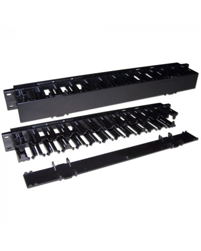 Кабельный органайзер 19 пластиковый, c крышкой, 1U LANMASTER (LAN-ORG/CVP-1U) в Благовещенске Кабельные органайзеры Pintop.ru