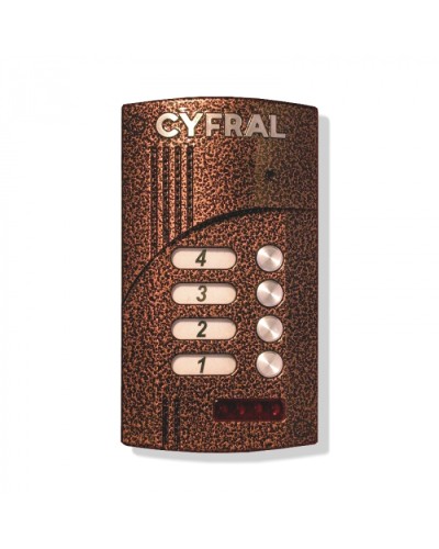 Блок вызова видеодомофона на 4 абонента Цифрал M-4.2/VС в Благовещенске Вызывные аудиопанели малоабонентные Pintop.ru