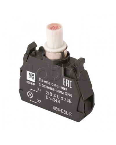 Лампа сменная c основанием XB4 красная 24В EKF PROxima (XB4-ESL-R) в Благовещенске Источники света(Лампы) Pintop.ru