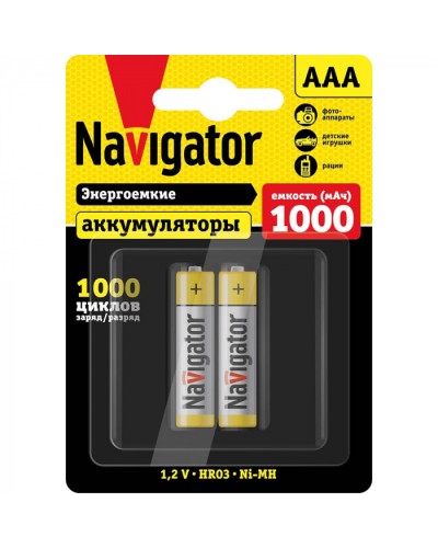 Аккумулятор Navigator 94 462 NHR-1000-HR03-BP2 в Благовещенске Электротехническое оборудование Pintop.ru