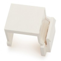 Вставка-заглушка формата Keystone Jack, белая Hyperline (KJ1-BL-WH)