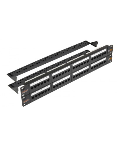 Патч-панель 19, 2U, 48xRJ45 NIKOMAX (NMC-RP48UD2-2U-BK) в Благовещенске Патч панель Pintop.ru