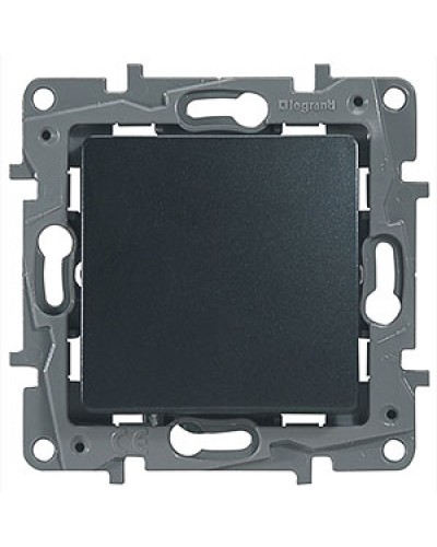 Выключатель без фиксации с Н.О./Н.З. контактом 6 A 250 В антрацит Etika Plus Legrand 672614 в Благовещенске Аксессуары для кабель-канала Pintop.ru