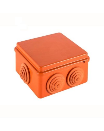 JBS100 Коробка огн. E110, о/п 100х100х55мм, без галогена, 6 вых., IP55, 10P, (0,15-2,5 мм2), цвет оранж. Экопласт (43427HF) в Благовещенске Распределительные коробки Pintop.ru