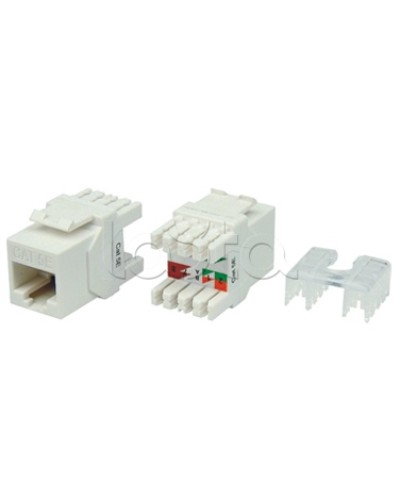 Вставка Keystone Jack RJ-45(8P8C) Hyperline KJ8-8P8C-C5e-180-WH в Благовещенске Модули Keystone Pintop.ru