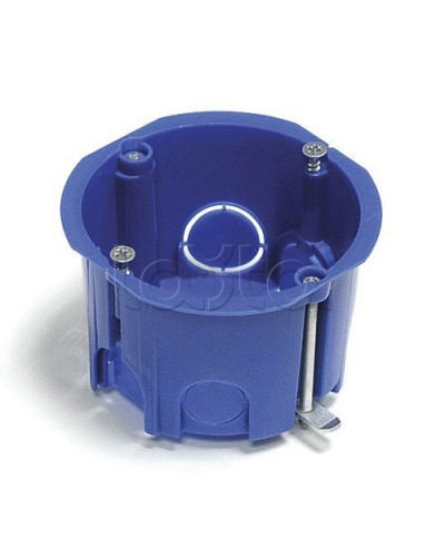 Коробка установочная D60x40мм со стык. ушками межцентр. 71мм, IP20, синий Экопласт 44661 в Благовещенске Распределительные коробки Pintop.ru