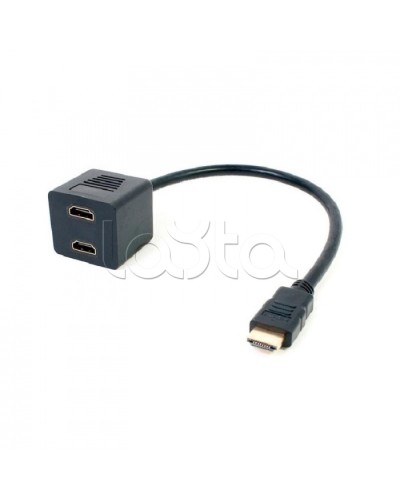 Переходник штекер HDMI - 2 гнезда HDMI (провод) GOLD (10шт/уп) REXANT 17-6832 в Благовещенске Проходные адаптеры Pintop.ru