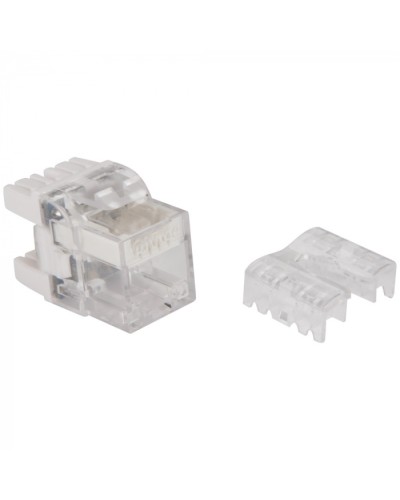 Модуль Keystone, RJ45, кат.5E, UTP, 180 градусов, с индикатором, белый LANMASTER LAN-OKi45U5E/180 в Благовещенске Коннекторы Pintop.ru