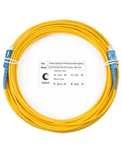 Патч-корд волоконно-оптический (шнур) SM 9/125 simplex SC-SC LSZH (10м) Cabeus FOP(s)-9-SC-SC-10m в Благовещенске Патч-корды оптические Pintop.ru