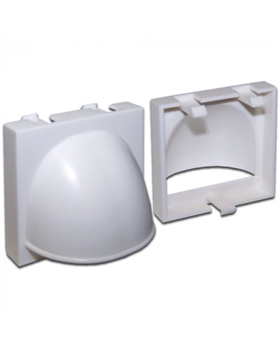 Кабельный ввод открытый, 45х45, белый LANMASTER (LAN-SIP-23CO-WH) в Благовещенске Аксессуары для кабель-канала Pintop.ru