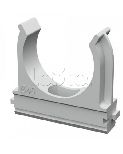 Крепеж-клипса для труб АБС-пластик в п/э д40 (15шт/300шт уп/кор) Промрукав (PR.02640) в Благовещенске Держатели, клипсы, скобы Pintop.ru