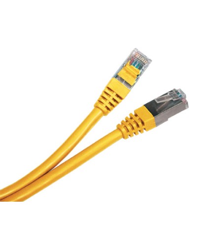 Патч-корд экранированный Hyperline PC-LPM-STP-RJ45-RJ45-C5e-0.5M-LSZH-YL в Благовещенске Патчкорды (медные) Pintop.ru