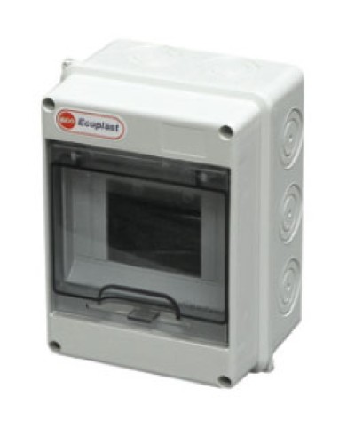 Шкаф настенный, 8-9 модулей, IP65 Экопласт 46408 в Благовещенске Боксы для автоматов Pintop.ru