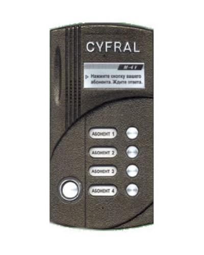 Блок вызова видеодомофона на 4 абонентов Цифрал M-4M/TVС в Благовещенске Блоки вызова многоабонентные Pintop.ru